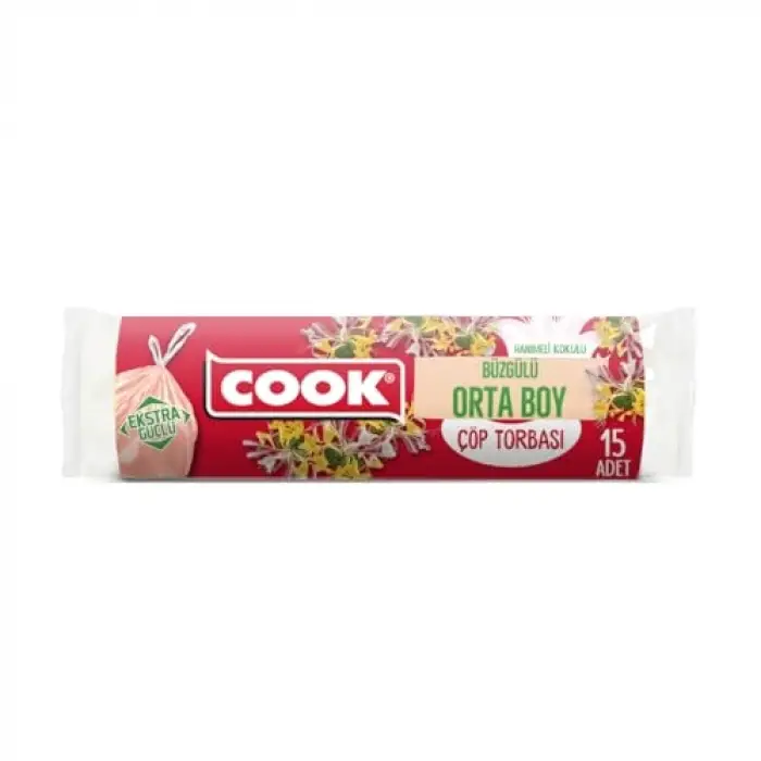 Büzgülü Kokulu Çöp Torbası, Orta Boy (Hanımeli)