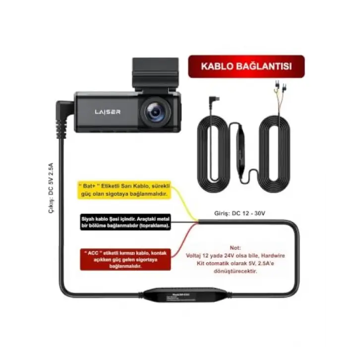 BW-D363 Hardwire Kit Park Modu Kablosu Type-C