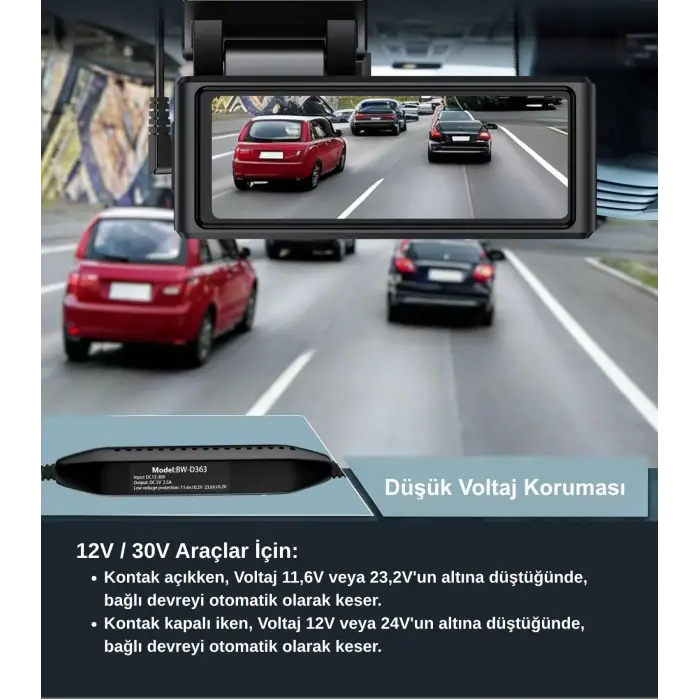 BW-D363 Hardwire Kit Park Modu Kablosu Type-C