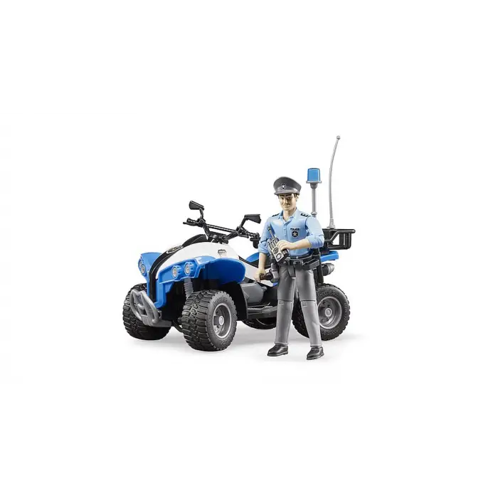 Bworld Atv Polis Aracı & Bayan Polis Memuru Ve Aksesuarları Ölçekli Model