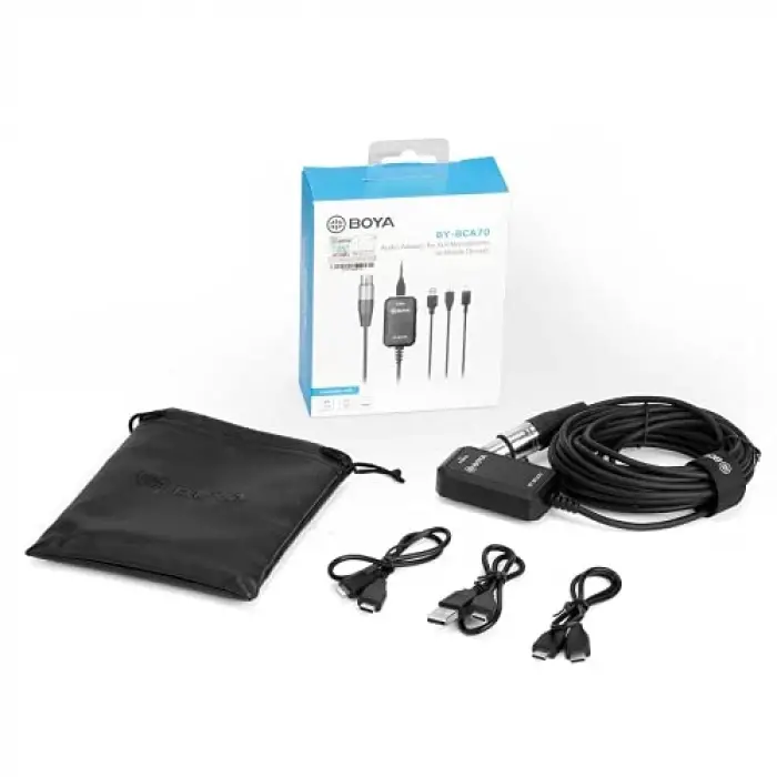 BY-BCA70 48V Phantom Mobil Xlr Mikrofon Kablosu