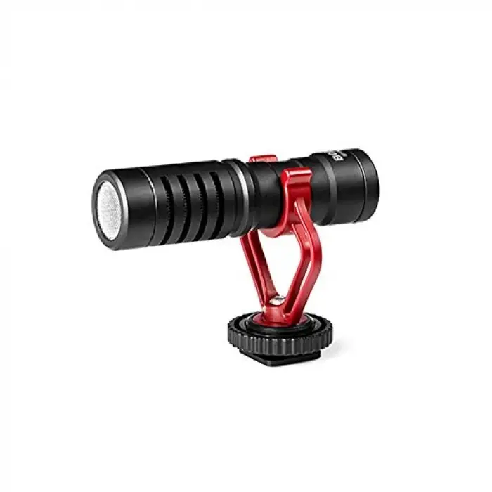 BY-MM1 Pilsiz Kamera Üstü Çift Mikrofon, iPhone, Android, DSLR Kamera Uyumlu