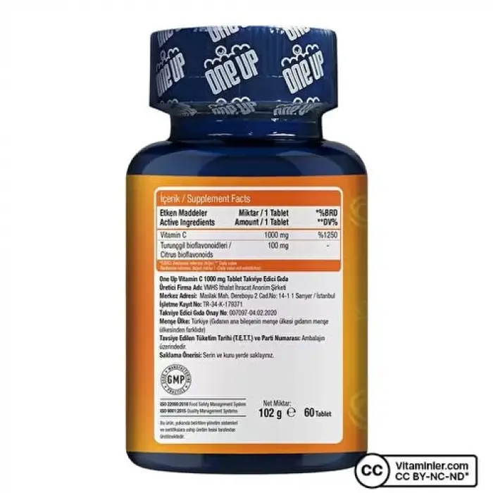 C Vitamini 1000 Mg 60 Tablet AROMASIZ Renkli