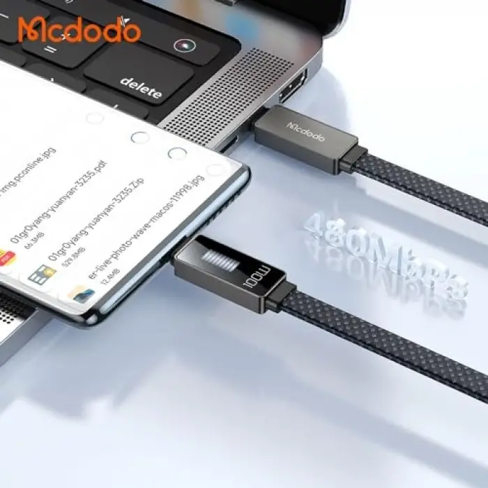 Ca-4470 100W Type-C To Type-C Hızlı Şarj Ve Data Aktarim Kablosu 1.2M, Siyah