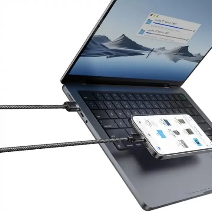 CA-6000 1.2 M USB-A TO LİGHTNİNG 3A MANYETİK SARILABİLİR KABLO