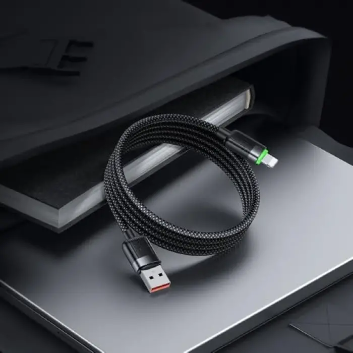 CA-6000 1.2 M USB-A TO LİGHTNİNG 3A MANYETİK SARILABİLİR KABLO