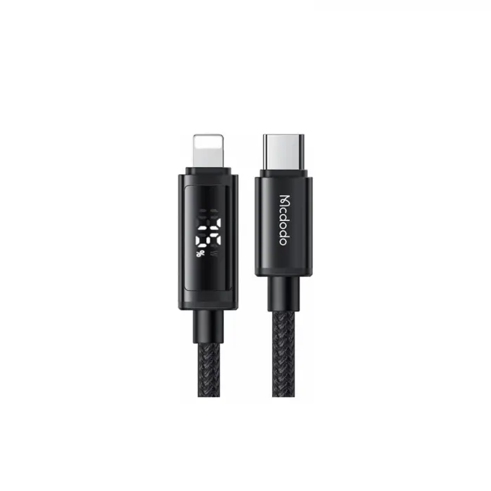 CA-7990 Type-C TO Lıghtnıng 36W Çift LED Ekranlı Kablo