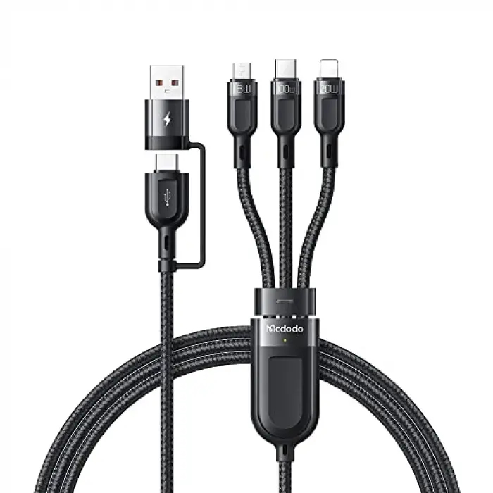 CA-8800 100W 3İN2 PD HIZLI DATA-ŞARJ KABLOSU 6A 1.2M - SİYAH