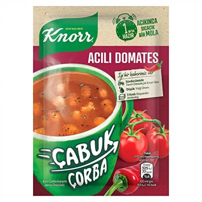 Çabuk Çorba Acılı Domates 22 g