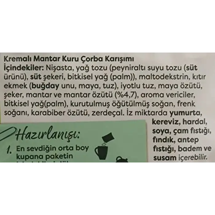 Çabuk Çorba Kremalı Mantar 19 g