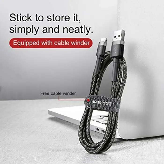 Cafule USB A to C Kbl 2A 2m-Gri+S