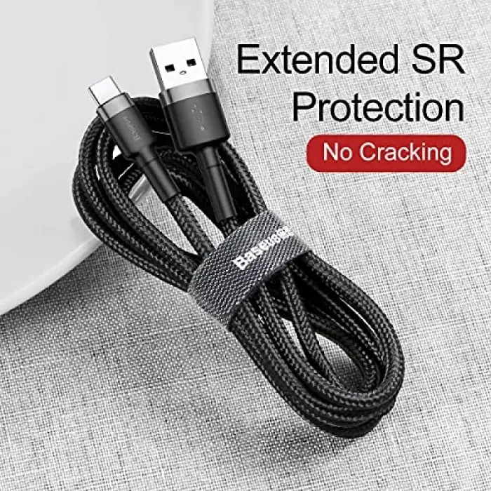 Cafule USB A to C Kbl 2A 2m-Gri+S
