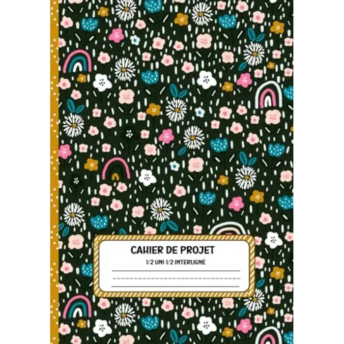 Cahier De Projet 1/2 Uni 1/2 Interligné Pointillé: Format A4/100 pages, idéal pour les ateliers décriture à lécole primaire au Québec, au Canada. (French Edition)