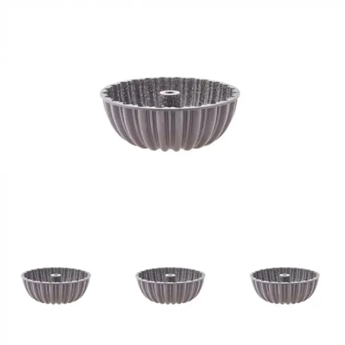 Cake Pro Dilimli Antrasit Döküm Kek Kalıbı 4lü set