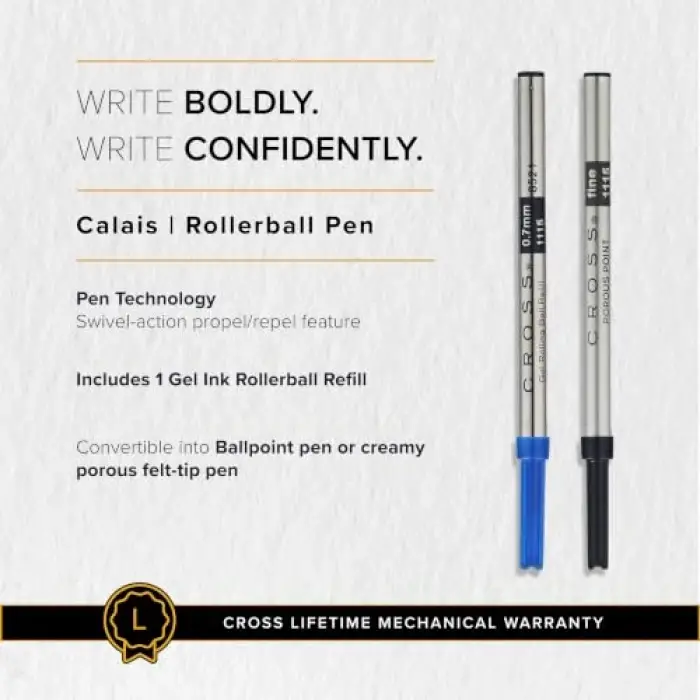 Calais Rollerball (Hediye Kutusu Dahil) Pembe Altın/Siyah