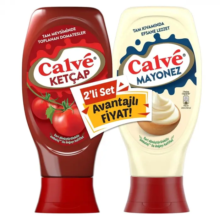 Calve Ketçap Mayonez Orta Set 810 g