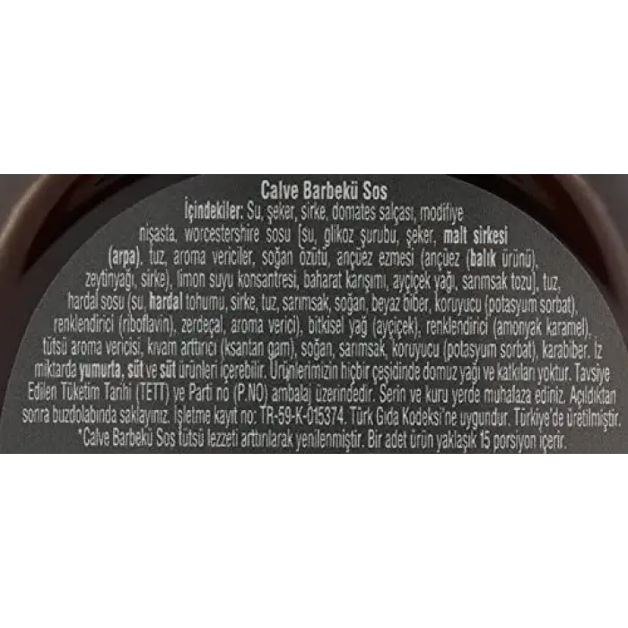 Calve Sos Barbekü 290 g