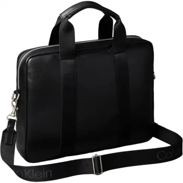 Calvin Klein Webbing Strap Laptop Bag Erkek Çanta, Siyah, Tek Beden