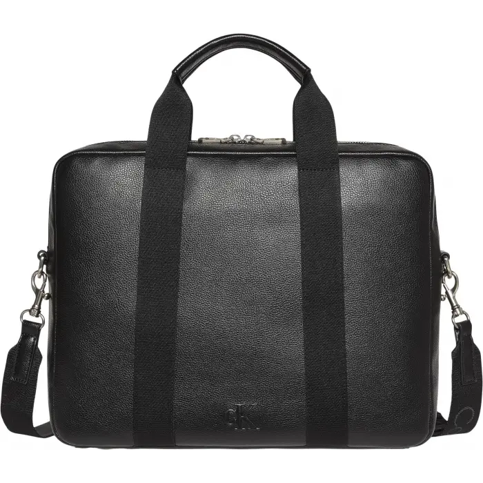Calvin Klein Webbing Strap Laptop Bag Erkek Çanta, Siyah, Tek Beden