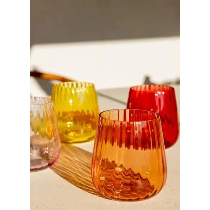 Cam Su Bardağı Turuncu 450 ml BRD0127