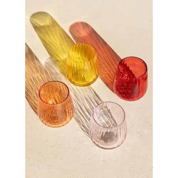 Cam Su Bardağı Turuncu 450 ml BRD0127