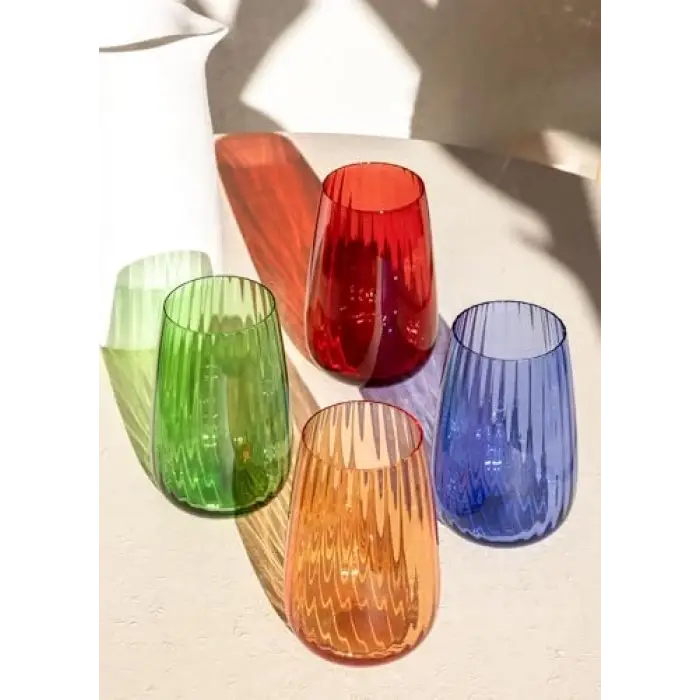 Cam Su Bardağı Turuncu 600 ml BRD0123
