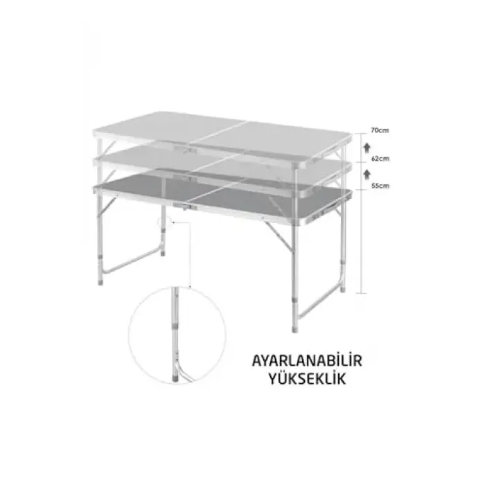 Camping Katlanır Kamp Masası 120 cm