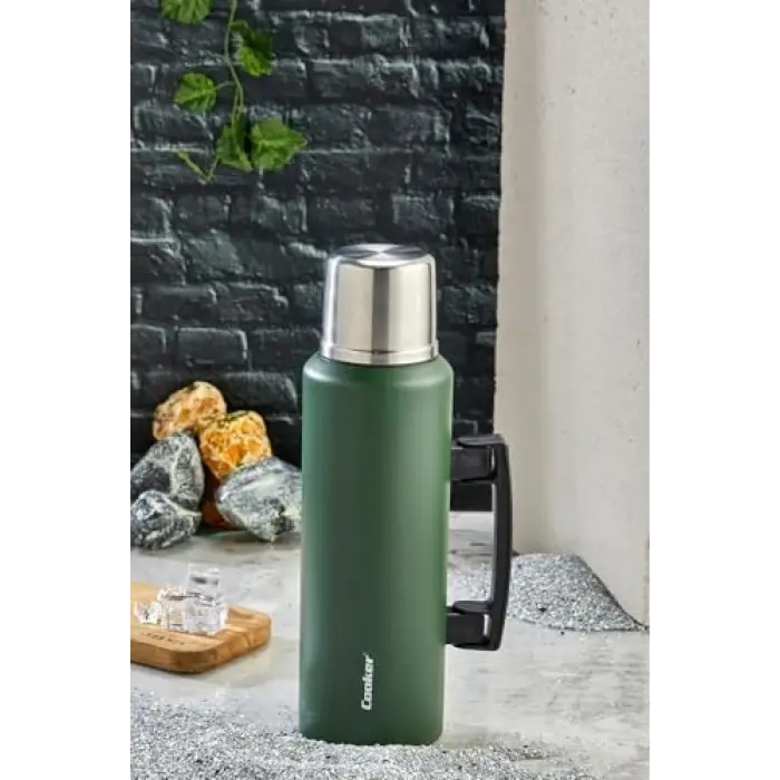CampMate 1.5 L Paslanmaz Çelik Termos, Yeşil