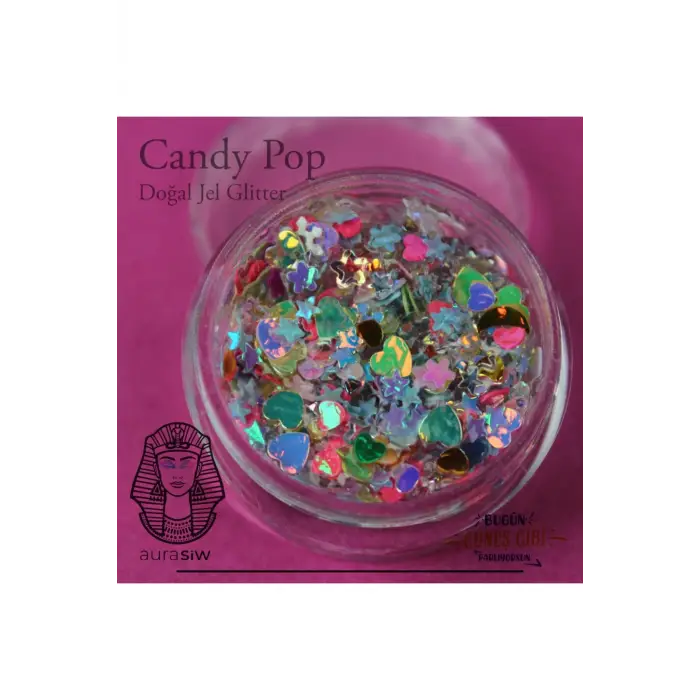 Candy Pop - Jel Formlu Doğal Glitter