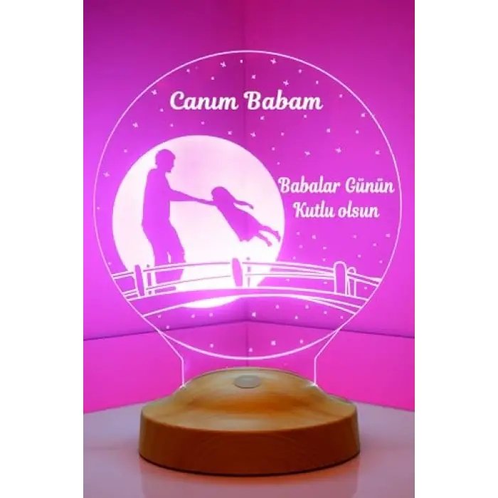 Canım Babam Kız Figürlü LED Lamba