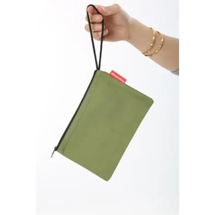 Çanta, Yeşil Clutch Bez