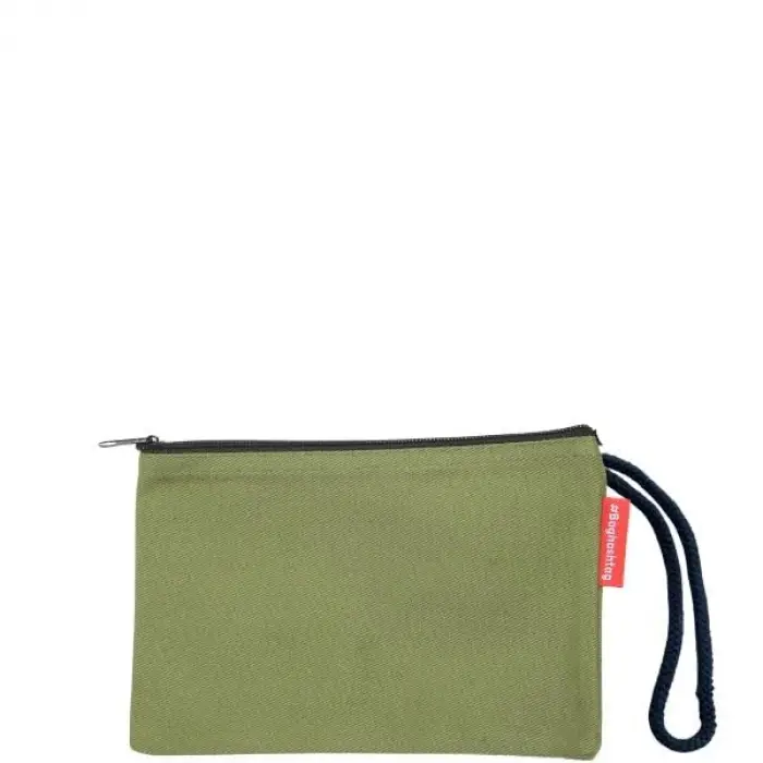Çanta, Yeşil Clutch Bez