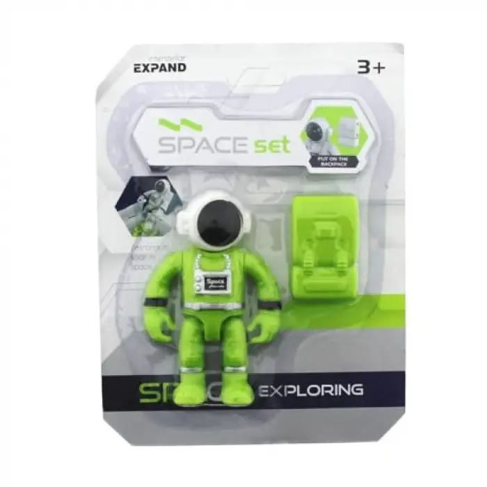 Çantalı Yeşil Astronot Figürü