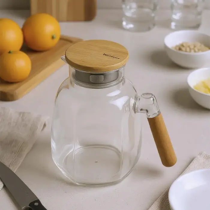 Care - Bambu Kapaklı Cam Sürahi