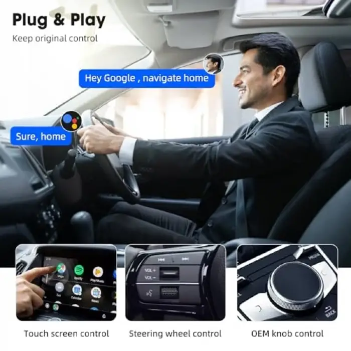 CarPlay ve Android Auto Kablosuz Multimedya Adaptörü Cps