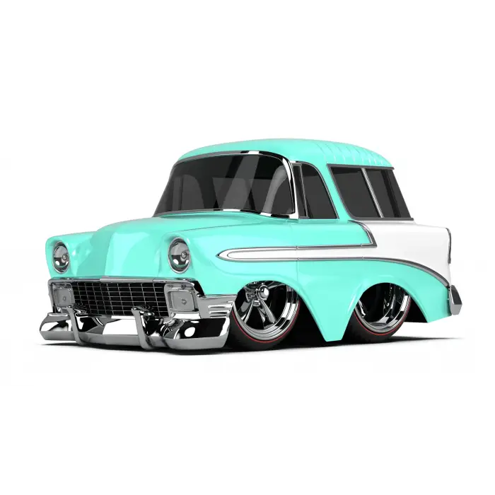 CarTuned S2 1956 Chevy Nomad - Mavi Custom Araba