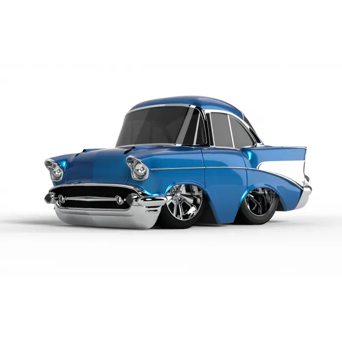 CarTuned S2 1957 Chevy Bel Air Mavi Custom Araba