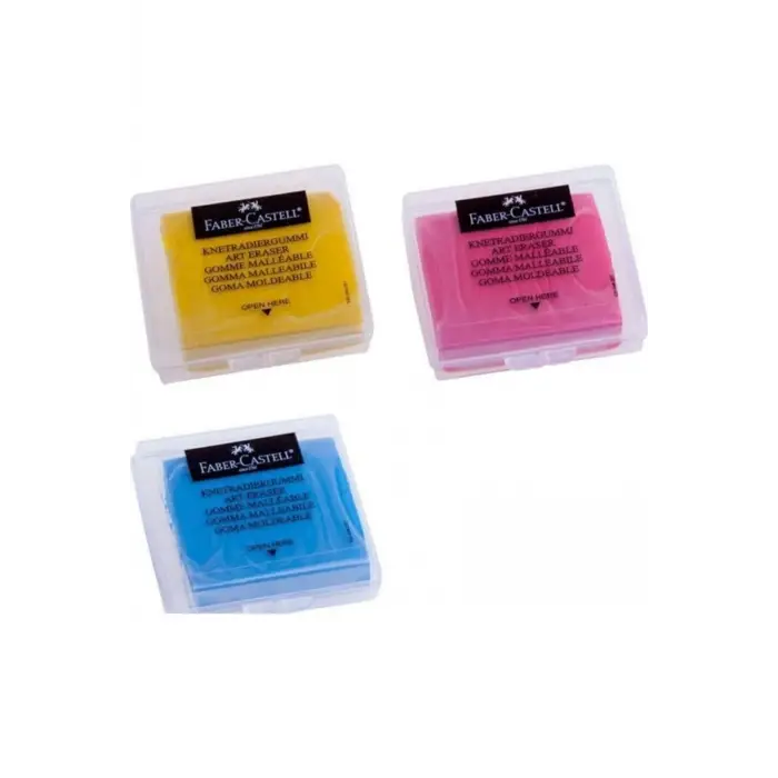 Castell Hamur Silgi 3lü Set; Sarı, Pembe, Mavi
