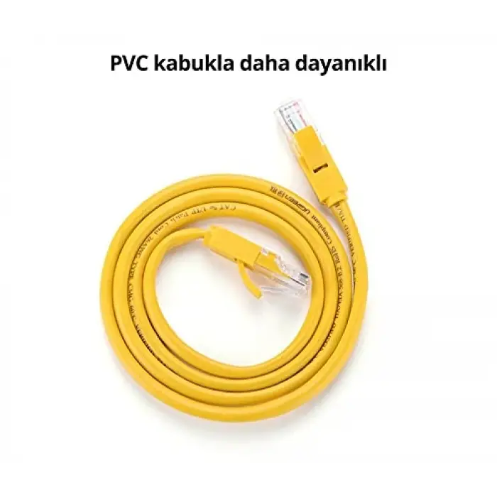 CAT5e Ethernet Kablosu, 1 Metre, Sarı