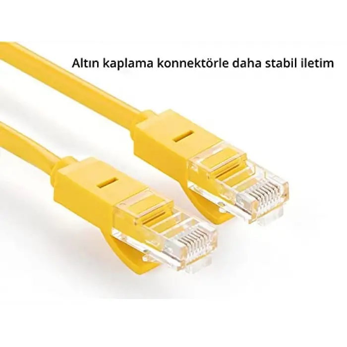 CAT5e Ethernet kablosu, sarı, 1 metre