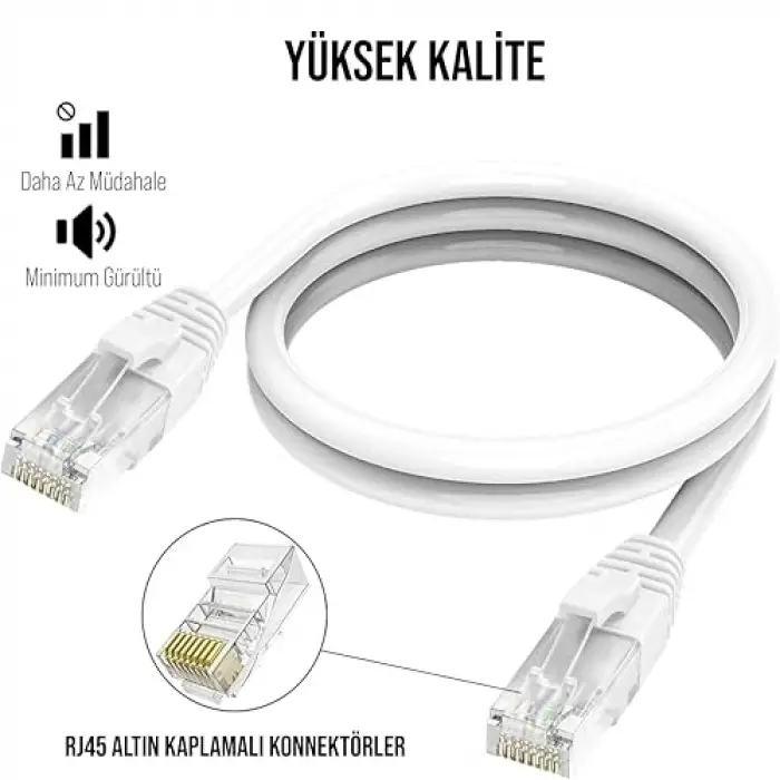Cat6 Ethernet Patch Adsl Modem İnternet Kablosu (Cat6, 10 Metre)