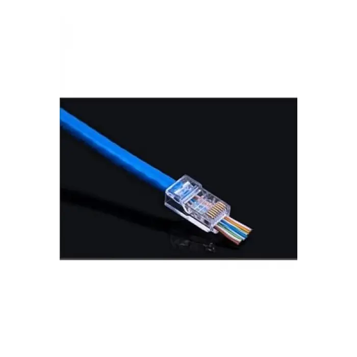 Cat6 EZ RJ45 Utp Delikli Konnektör, 100 Adet