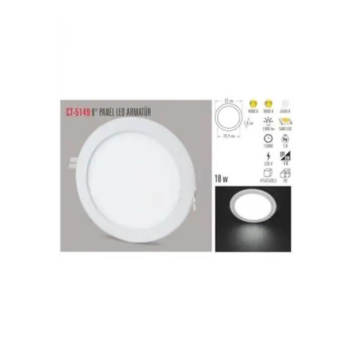 Cata 18 Watt Slim Led Panel Gün Işığı