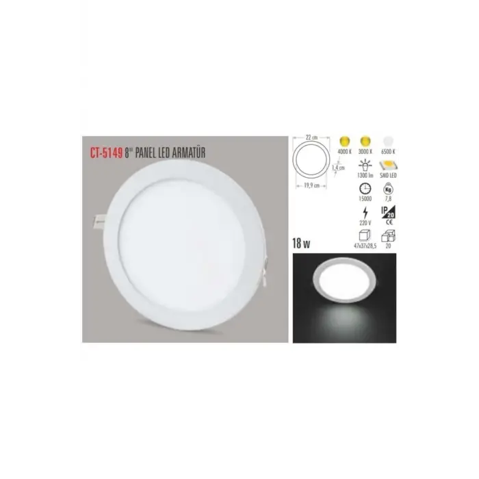 Cata 18 Watt Slim Led Panel Gün Işığı