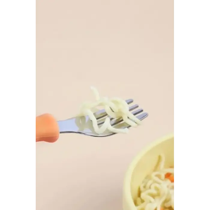Çatal, 304 Çelik Turuncu Bebek Kaşık ve Set cin930tr
