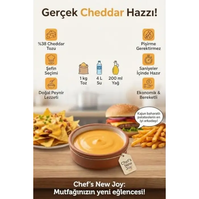 Çedar Peynir Sos Tozu 1000 g