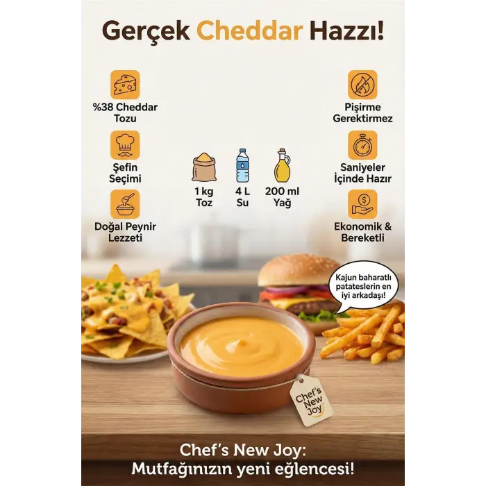 Çedar Peynir Sos Tozu 1000 g