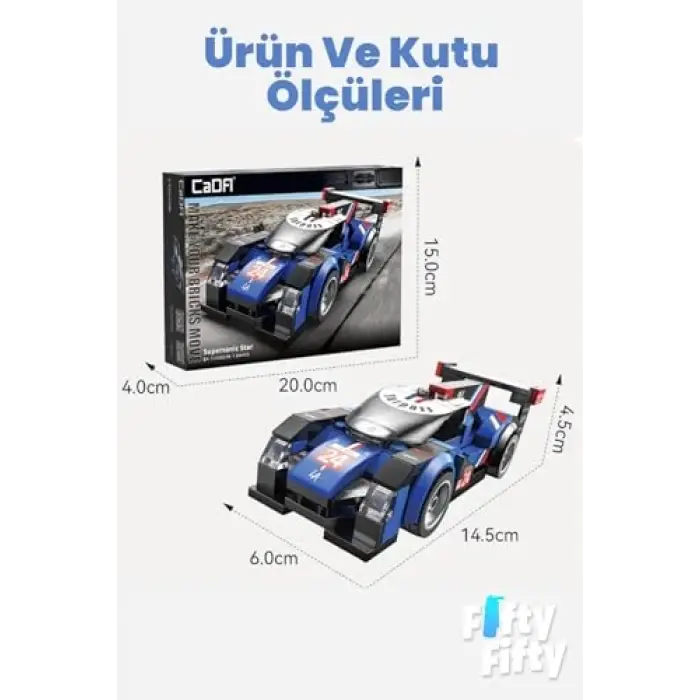 Çek Bırak Supersonic Star 164 Parça Araba Yapım Seti FFC55053W-164P