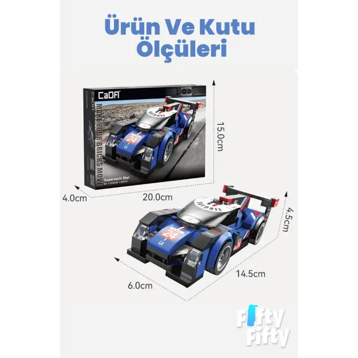 Çek Bırak Supersonic Star 164 Parça Araba Yapım Seti FFC55053W-164P