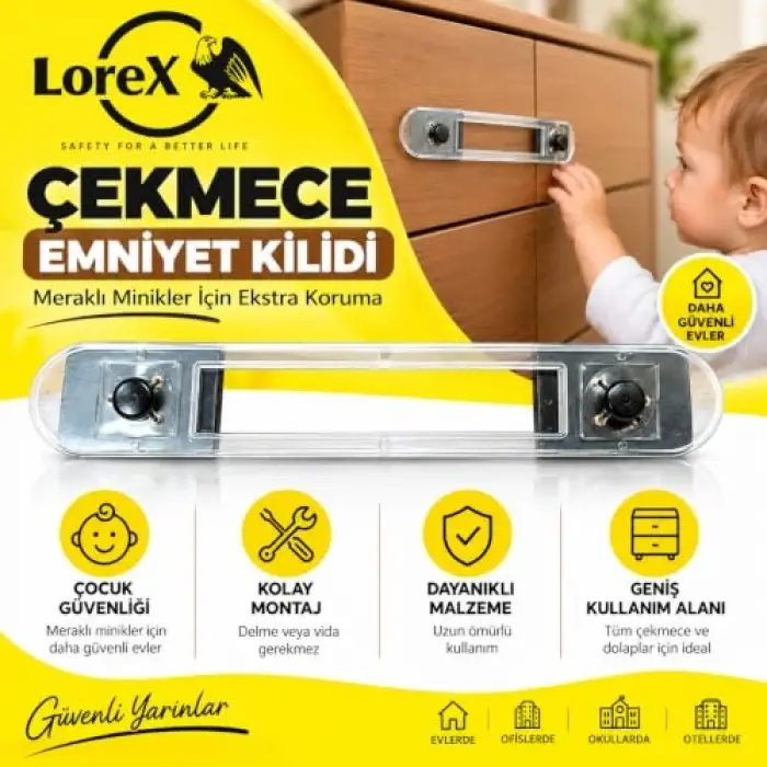 Çekmece ve Dolap Emniyet Kilidi